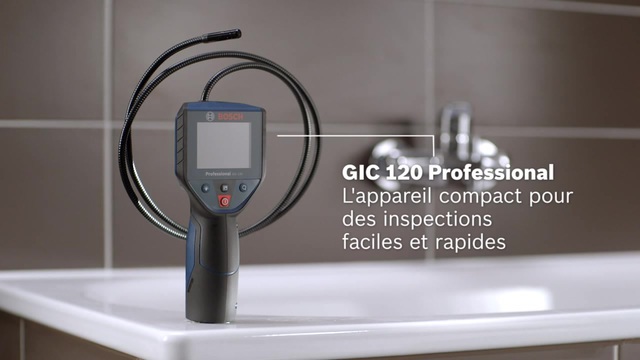 Bosch GIC 120 Professional caméra de surveillance industrielle 8,5 mm, Caméras d'inspection Bleu/Noir, 320 x 240 pixels, 6,86 cm (2.7"), 8,5 mm, 120 cm, 5 h, 1,2 m