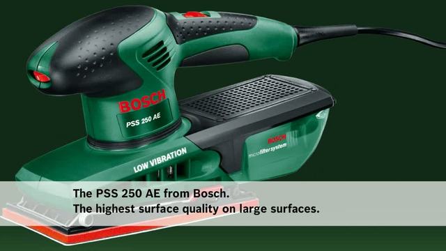 Bosch Vlakschuurmachine PSS 250 AE Groen/zwart, Kunststofkoffer