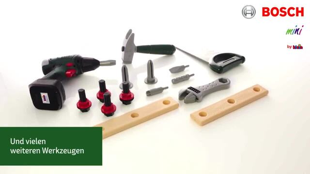 Theo Klein Bosch Tool Box mit Akkuschrauber, Kinderwerkzeug 