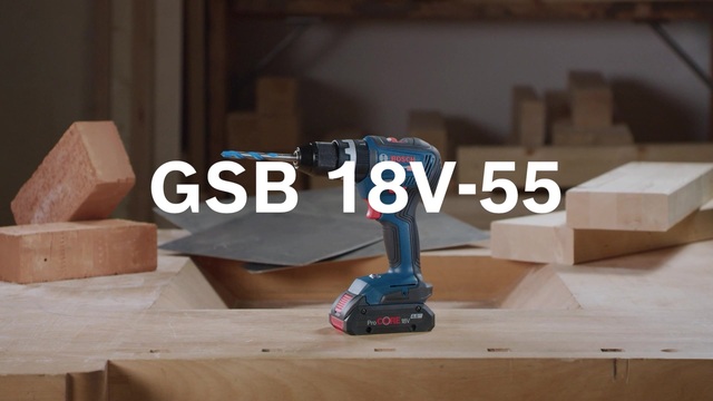 Bosch GSB 18V-55, 06019H5302, Perceuse à percussion Bleu/Noir