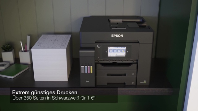 Epson EcoTank ET-5150, Multifunktionsdrucker grau/schwarz, Scan, Kopie, USB, LAN, WLAN