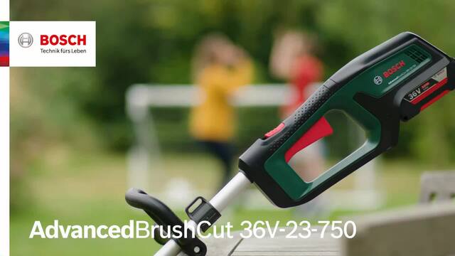 Bosch Akku-Rasentrimmer Advanced Brushcut 36V-23-750, 36Volt grün/schwarz, Li-Ionen Akku 2,0Ah, POWER FOR ALL