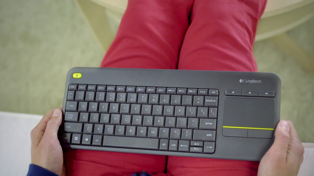 Logitech Wireless Touch Keyboard K400 Plus, Tastatur schwarz, DE-Layout