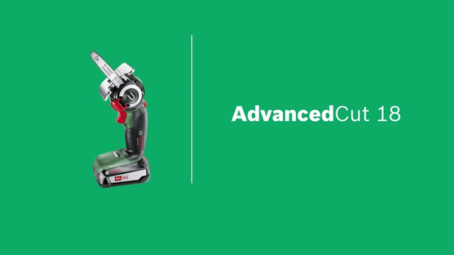 Bosch AdvancedCut 18, GAL, 1x 2,5Ah  (K) kettingzaag Groen/zwart