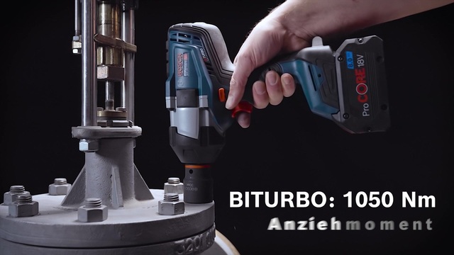 Bosch Akku-Schlagschrauber BITURBO GDS 18V-1050 HC Professional solo, 18Volt blau/schwarz, ohne Akku und Ladegerät, 3/4"