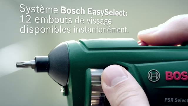 Bosch PSR Select Visseuses électriques et visseuses à percussion, Tournevis Vert/Noir, Tournevis électrique, Poignée droite, 240 tr/min, 5 mm, 3,5 N·m, 4,5 N·m