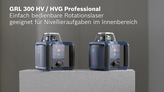 Bosch Rotationslaser GRL 300 HVG Professional, mit Baustativ blau, Koffer, grüne Laserlinie