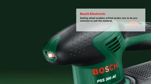 Bosch Vlakschuurmachine PSS 300AE Groen, Kunststofkoffer