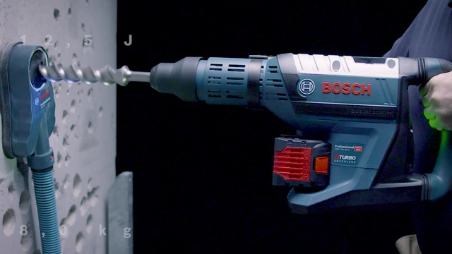 Bosch GBH 18V-45 C Professional 305 tr/min SDS Max 8 kg Noir, Bleu, Rouge, Marteau piqueur Bleu/Noir, Perceuse à poignée pistolet, SDS Max, Sans brosse, 305 tr/min, 4,5 cm, 760 bpm