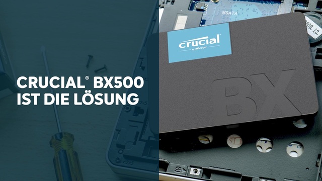 Crucial BX500 2 TB, SSD schwarz, SATA 6 Gb/s, 2,5"