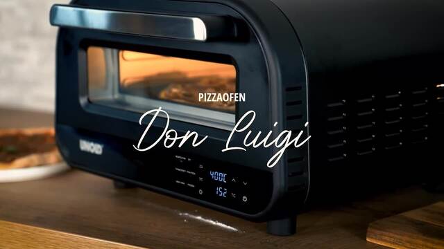 Unold Pizzaofen Don Luigi schwarz, 1.700 Watt, für Pizzen bis ca. Ø 30cm