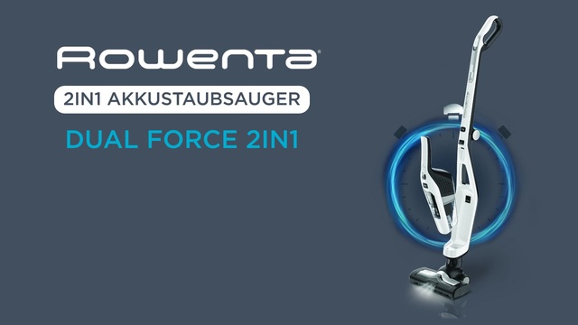 Rowenta Dual Force 2-in-1 RH6737, Stielstaubsauger weiß