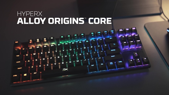 HyperX Alloy Origins Core, clavier gaming Noir, Layout États-Unis, HyperX Red, TKL, LED RGB