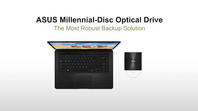 ASUS ZenDrive U9M, externer DVD-Brenner silber, USB 2.0, M-DISC