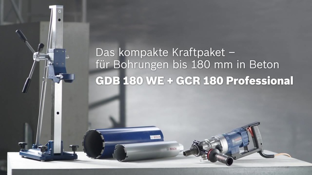 Bosch Bohrständer GCR 180 Professional, Halterung blau, für Diamantbohrmaschine GDB 180 WE