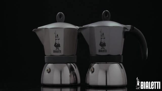 Bialetti Moka Induction, Espressomaschine schwarz/silber, 2 Tassen