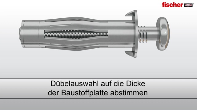 fischer Hohlraum-Metalldübel HM 5x52 SK silber, 4 Stück, mit Schraube