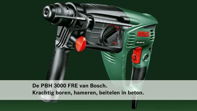 Bosch PBH 3000 FRE boorhamer Groen/zwart