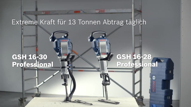 Bosch Abbruchhammer GSH 16-30 Professional blau, 1.750 Watt, Trolley, Koffer