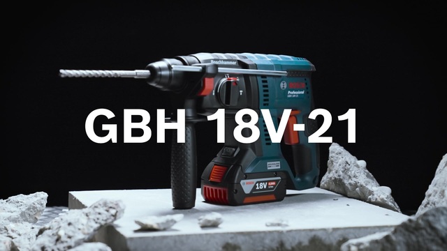 Bosch GBH 18V-21 Professional solo boorhamer Blauw/zwart, Accu en oplader niet inbegrepen, in L-BOXX