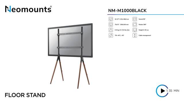Neomounts NM-M1000BLACK flatscreen meubel tv-vloerstandaard Zwart