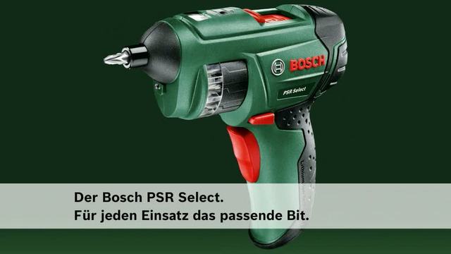 Bosch Akkuschrauber PSR Select 3,6Volt grün/schwarz, Li-Ion-Akku 1,5Ah, im Koffer