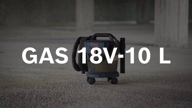 Bosch GAS 18V-10 L nat- en droogzuiger Blauw, Accu en oplader niet inbegrepen