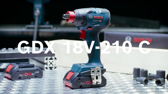 Bosch BOSCH GDX 18V-210 C + GCY SOLO L-BOXX, Percuteuse Bleu/Noir
