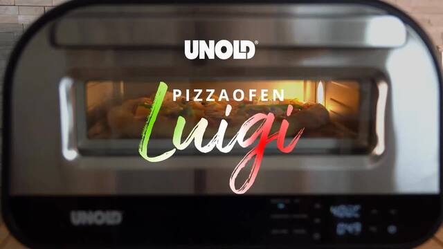 Unold Pizzaofen Luigi edelstahl/schwarz, 1.700 Watt, für Pizzen bis ca. Ø 30cm