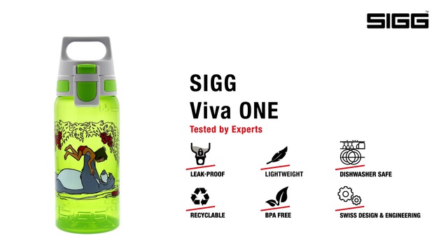 SIGG VIVA ONE Aqua 0,5 L, Gourde Turquoise, 500 ml, Utilisation quotidienne, Couleur aqua, Plastique, Adulte, Homme/femme