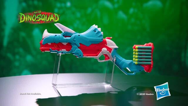 Hasbro NERF DinoSquad Tricera-Blast, NERF Gun Bleu clair/Orange, Blaster jouet, 8 an(s), 99 an(s), 544 g