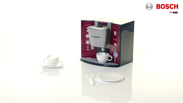 Theo Klein Bosch Kaffeemaschine mit Sound, Kinderhaushaltsgerät rot/grau