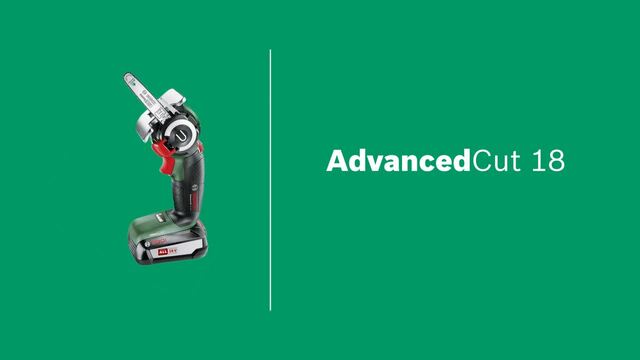 Bosch AdvancedCut 18, 06033D5101, Scie à chaîne Vert/Noir