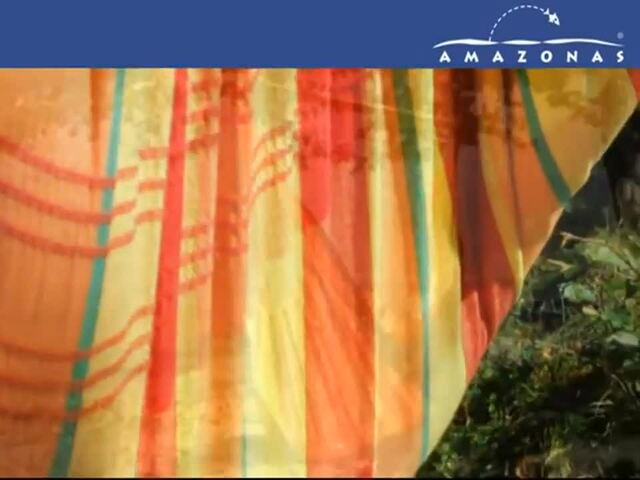 Amazonas Brasil Papaya, Chaise accrochante Rouge, Fauteuil suspendu type hamac, Sans support, Intérieur & extérieur, Multicolore, Coton, Polyester, 150 kg
