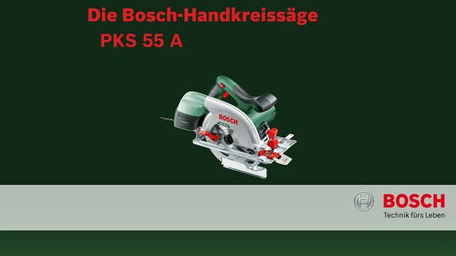 Bosch Handkreissäge PKS 55A grün/schwarz, 1.200 Watt