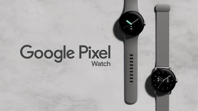 Google Pixel Watch, Smartwatch silber, 41mm, LTE