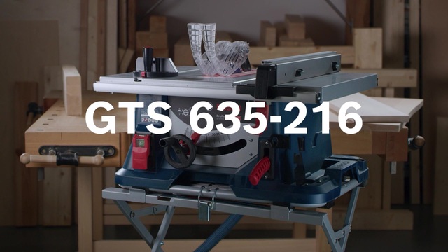 Bosch GTS 635-216 Professional 5500 tr/min, Scie circulaire de table Bleu/Argent, 5500 tr/min, 5 cm, 7 cm, 1600 W, 240 V, 21,6 cm