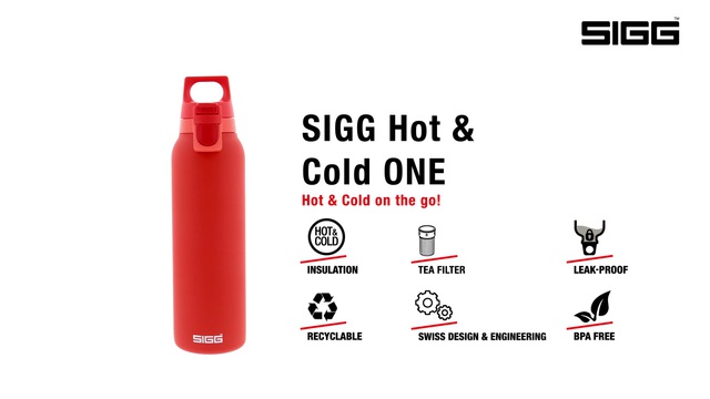 SIGG Thermo Flask Hot & Cold ONE White 0,3 L, Thermos Blanc, 0,3 L, Blanc, Acier inoxydable, 9 h, 12 h, Plastique