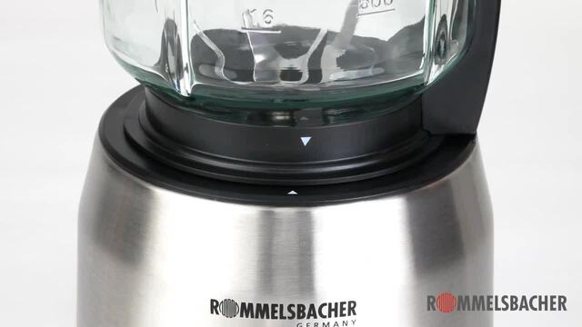 Rommelsbacher MX 1250, Standmixer edelstahl/schwarz