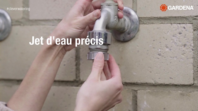 GARDENA Nez de robinet Premium 33,3 mm (G 1"), Raccord de robinet Argent, Connecteur de robinet, 1", Métal, Métallique