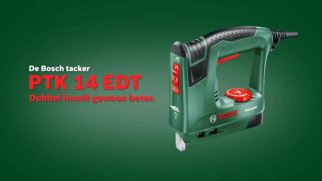 Bosch BOSCH PTK 14 EDT elektrische tacker Groen, Retail