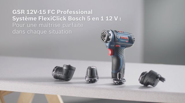 Bosch Perceuse-visseuse sans fil GSR 12V-15 FC Professional, Tournevis Bleu/Noir, Perceuse à poignée pistolet, Sans clé, 1 cm, 1300 tr/min, 3 cm, 1 cm