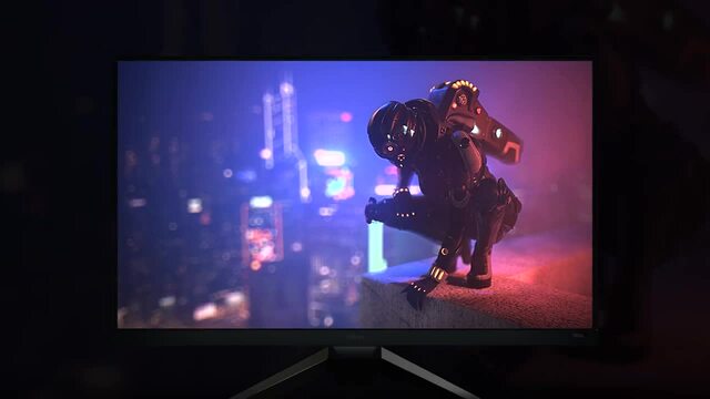 BenQ MOBIUZ EX2710U, Gaming-Monitor 69 cm (27 Zoll), weiß/schwarz, UltraHD/4K, IPS,  AMD Free-Sync, HDR, 144Hz Panel