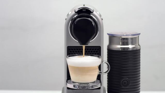 Krups Nespresso CitiZ&Milk XN761B, Kapselmaschine silber