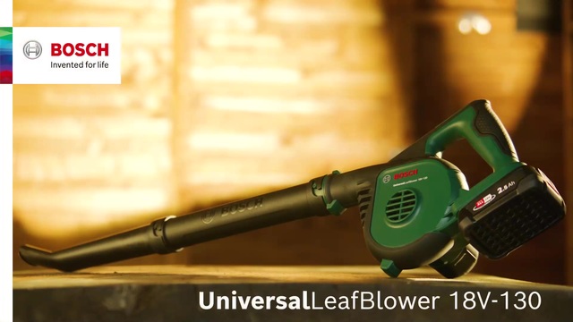 Bosch  Akku-Laubbläser Universal LeafBlower 18V-130 Solo, 18Volt, Laubgebläse grün/schwarz, ohne Akku und Ladegerät, POWER FOR ALL ALLIANCE