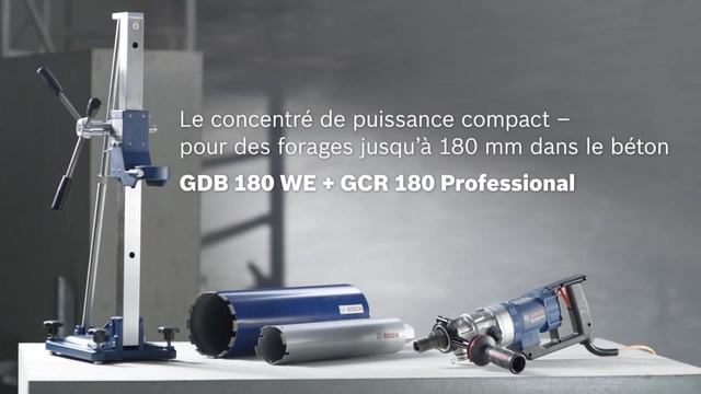 Bosch GCR 180 Professional Support de forage Bleu, Support de forage, 51,4 cm, Bleu, Argent, 76,7 cm, 9,5 kg