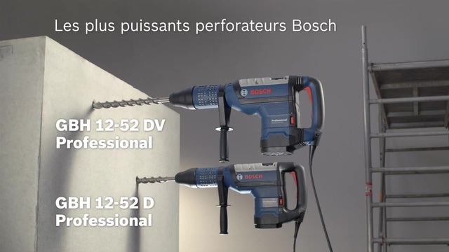 Bosch GBH 12-52 DV Professional 1700 W 220 tr/min SDS Max, Marteau piqueur Bleu, SDS Max, Noir, Bleu, 5,2 cm, 220 tr/min, 19 J, 2150 bpm