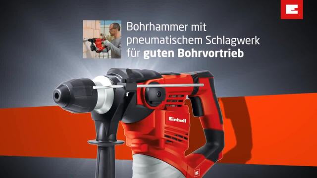 Einhell Bohrhammer TH-RH 1600 rot, 1.600 Watt, Transportkoffer