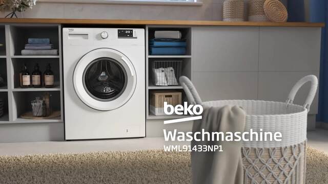 BEKO WML91433NP1, Waschmaschine weiß